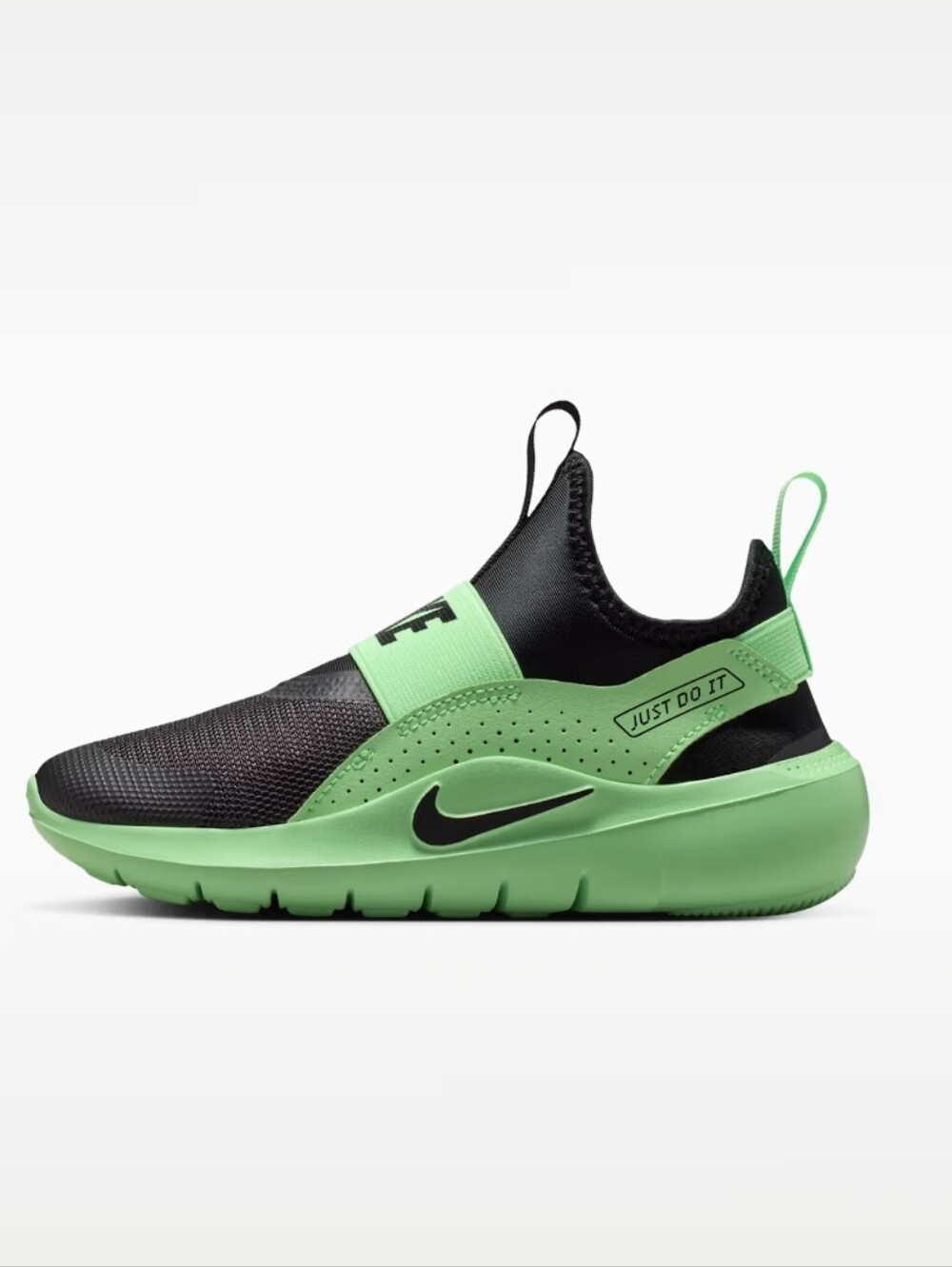 NIB Nike Flex Runner 4 Size 3Y In Black & Green